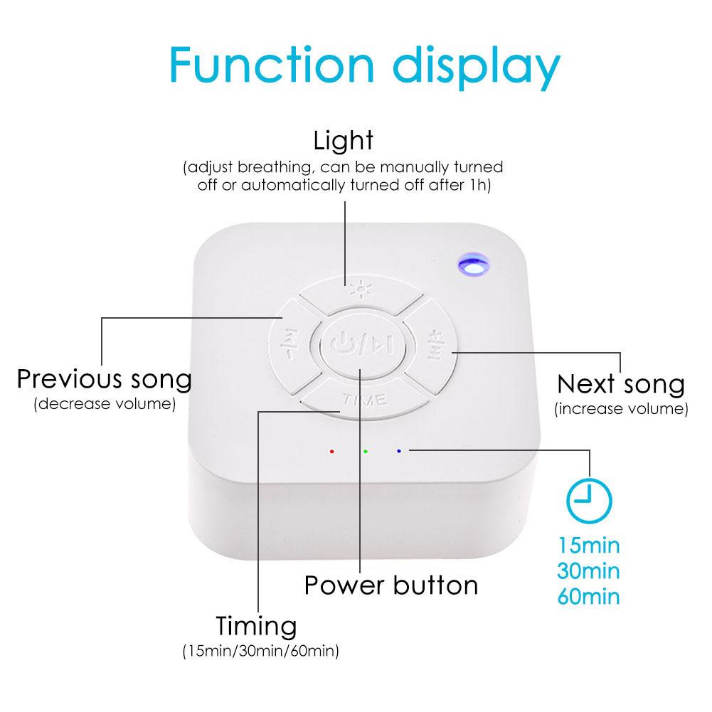 Máquina de ruído branco recarregável USB