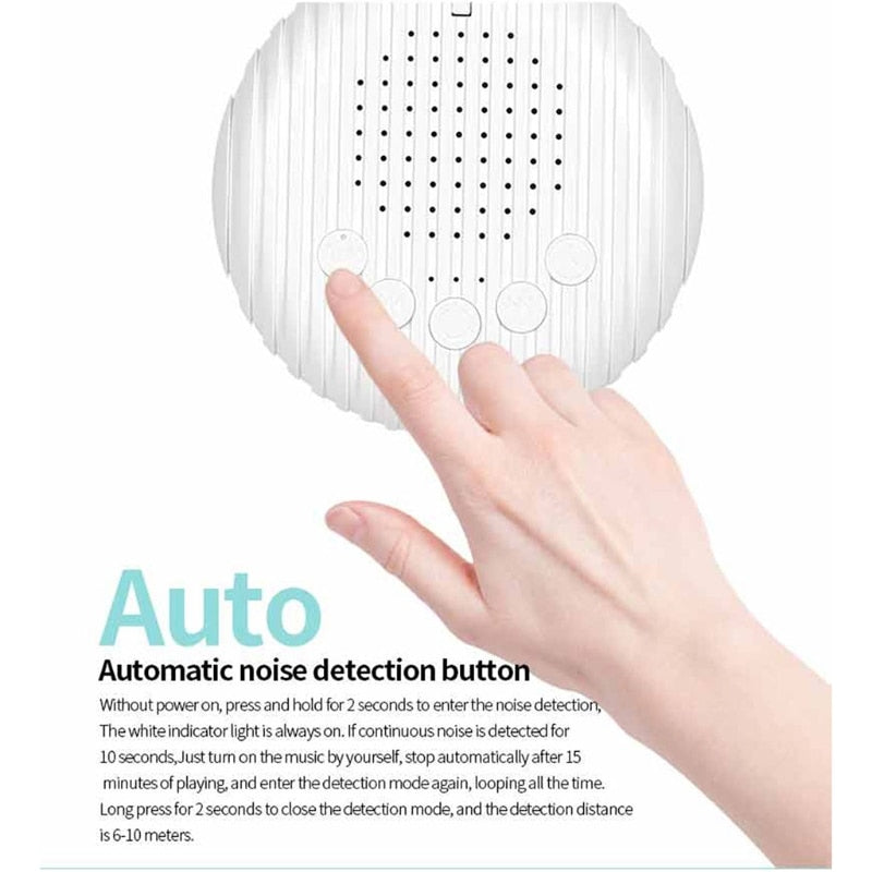 Máquina de ruído branco com 10 sons naturais