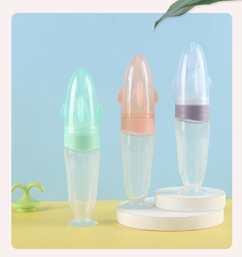 Baby Feeding Bottle Toddler Silicone Squeeze