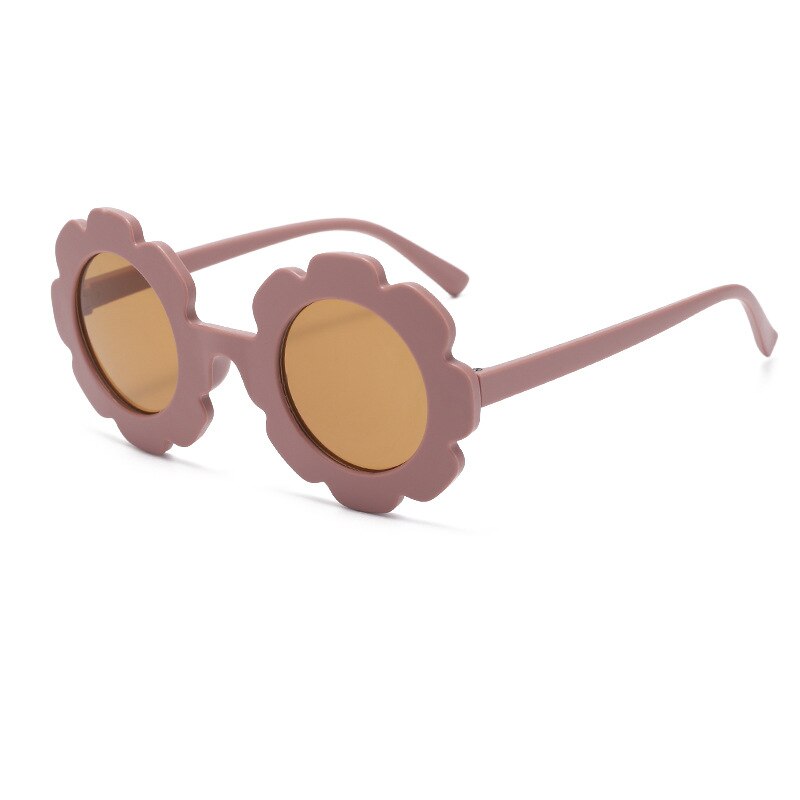 Round Sun Flower Kids Sunglasses