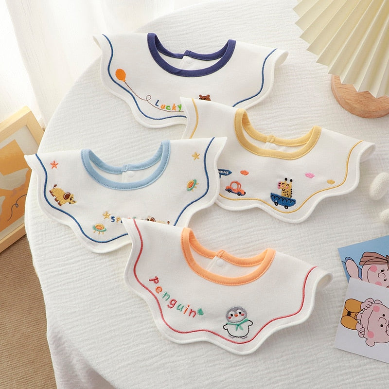 Waterproof Baby Bibs Fashion Round Neck baby Burp