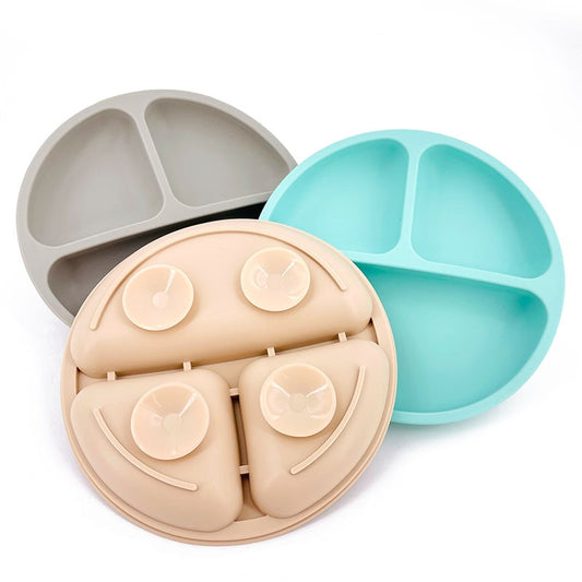 Baby Safe Sucker Silicone Dining Plate Solid