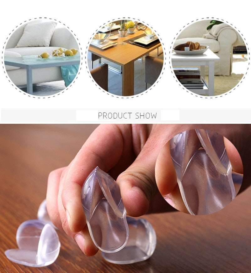 4Pcs Child Baby Safety Silicone Protector Table
